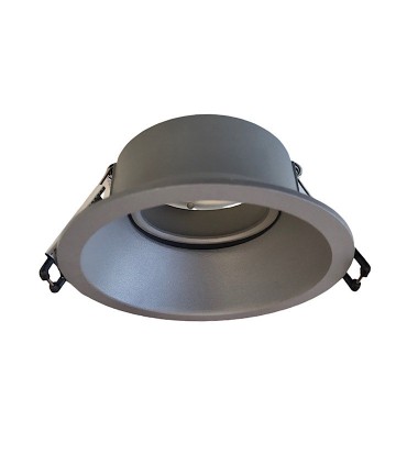 Aro Redondo Empotrable COMFORT GU10 orientable Plata Mate Mantra