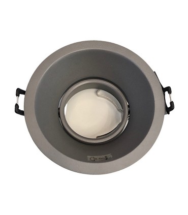 Aro Redondo Empotrable COMFORT GU10 orientable Plata Mate Mantra