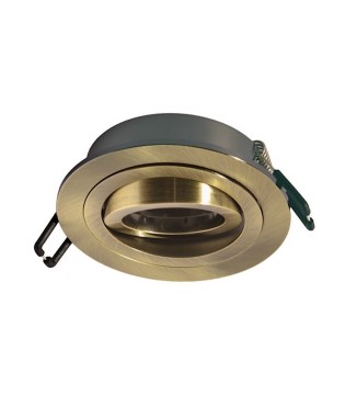 Foco empotrable GU10 Helium redondo 93mm oro viejo 2