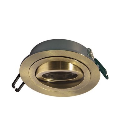 Foco empotrable GU10 Helium redondo 93mm oro viejo