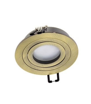 Foco empotrable GU10 Helium redondo 93mm oro viejo
