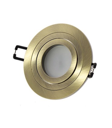 Foco empotrable GU10 Helium redondo 93mm oro viejo