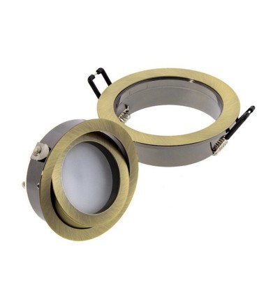 Foco empotrable GU10 Helium redondo 93mm oro viejo