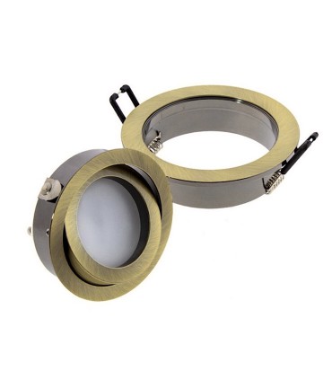 Foco empotrable GU10 Helium redondo 93mm oro viejo