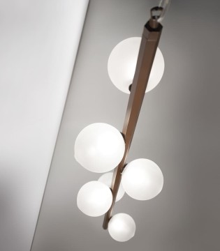 Lámpara de techo OH LA LA! Vertical Esferas marrón tulipa satinado S14563/6 - Renzo Del Ventisette 2
