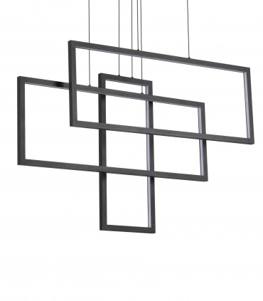 Lámpara de techo FRAME LED Rectángulos 93W negro - IDEAL LUX