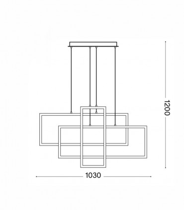 Lámpara de techo LED Frame SP rettangolo - Ideal Lux
