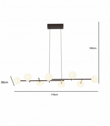 Lámpara lineal de techo Cellar 8 luces - Mantra