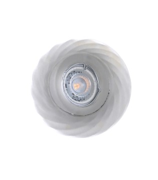 Aro Empotrable Cristal blanco matizado ondas GU10
