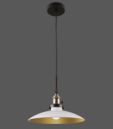 Lámpara Colgante 1 Luz Bagao blanco/oro Ø26cm E27 - ACB