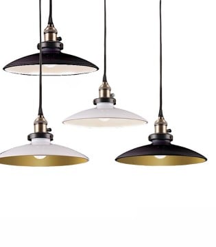 Lámpara Colgante 1 Luz Bagao blanco/oro Ø26cm E27 - ACB 2