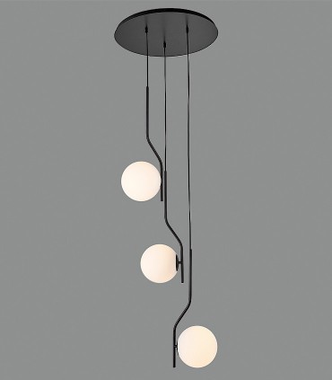 Lámpara Colgante Maui 3 Luces E27 Negro - ACB