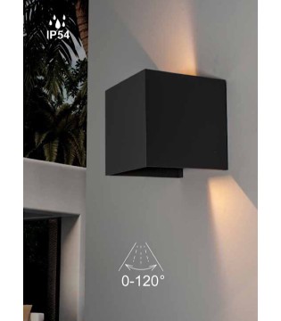 Aplique Davos 6524 cubo negro arena - Mantra 2