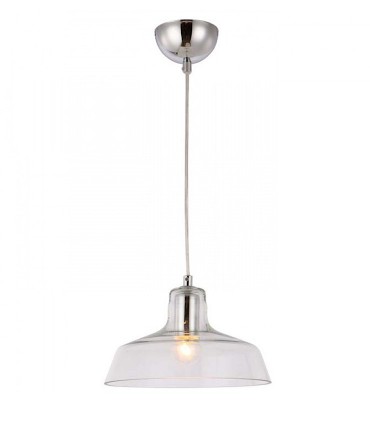 Lámpara DORA campana cristal cromo Ø24cm - Rendl