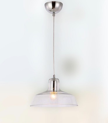 Lámpara DORA campana cristal cromo Ø24cm - Rendl