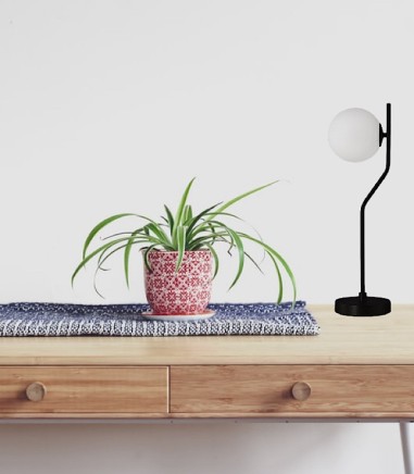 Lámpara de mesa MAUI negro E27 LED - ACB