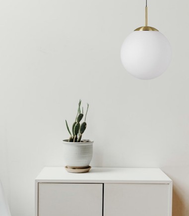 Lámpara Colgante BOLA oro satinado Ø30cm E27