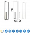 Características Aplique de pared Boutique LED Negro, Blanco 70cm 38.5W - Mantra