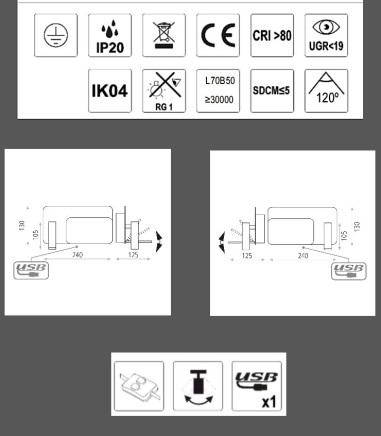 Aplique de pared Laika - ACB
