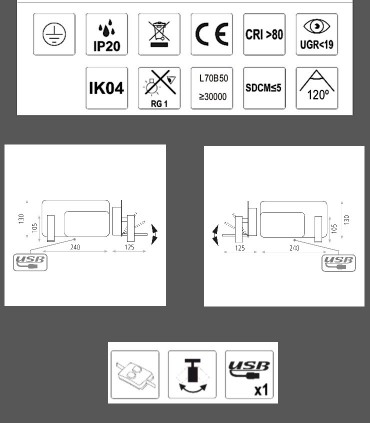 Aplique de pared Laika - ACB