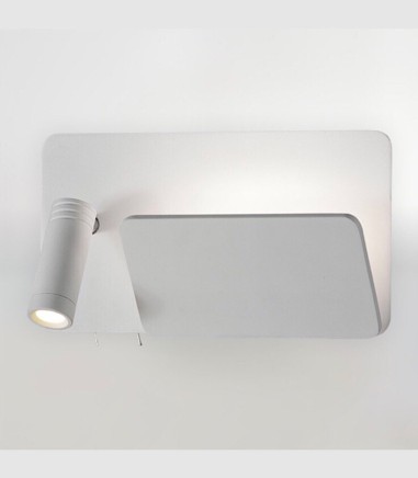 Aplique Laika dormitorio LED Blanco derecha con 2 interruptores - ACB