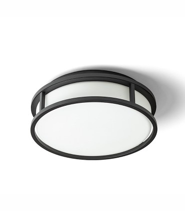 Plafón de techo GRANDE Negro IP44 - Rendl