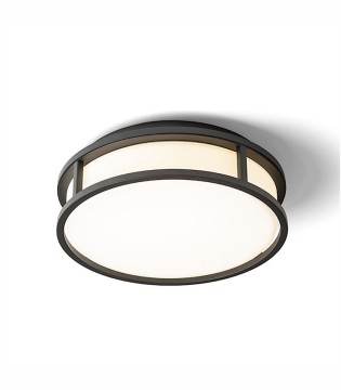 Plafón GRANDE LED Negro IP44 Ø25, Ø37.5 - Rendl