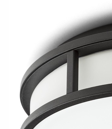 Plafón de techo GRANDE Negro IP44 - Rendl