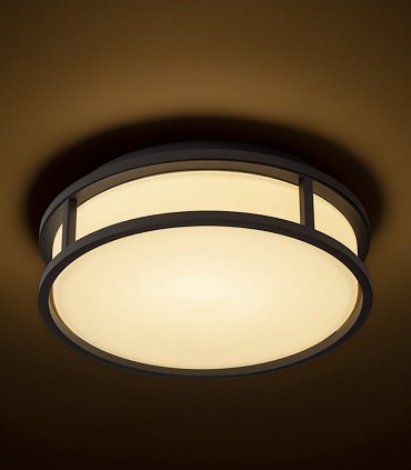 Plafón de techo GRANDE Negro IP44 - Rendl