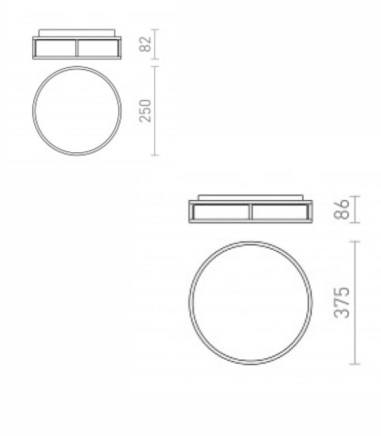 Plafón de techo GRANDE Cromo IP44