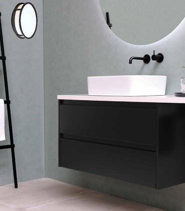 Plafón de techo GRANDE Negro IP44 - Rendl