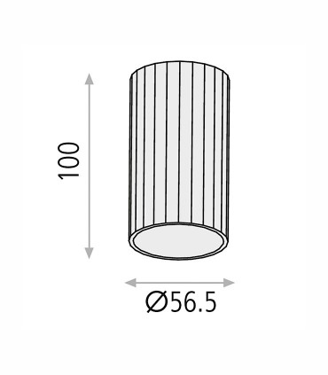 Dimensiones Foco superficie MODRIAN GU10 Ø56.5mm - ACB