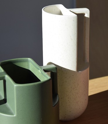 Jarrón decorativo Ángulo pequeño verde - VP Interiorismo