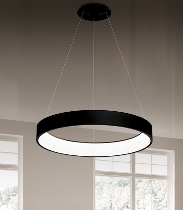 lámpara de techo circular LED Dilga Negro - ACB