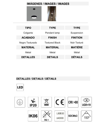 Lámpara de techo circular LED Dilga - ACB