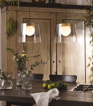 Lámpara suspensión Fade ámbar - Ideal Lux 2