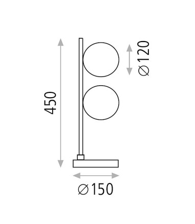 Lámpara de mesa Doris 2L - ACB