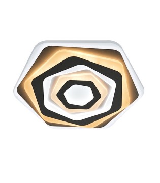 Plafón de techo LED Rosse 60W CCT hexagonal regulable con mando