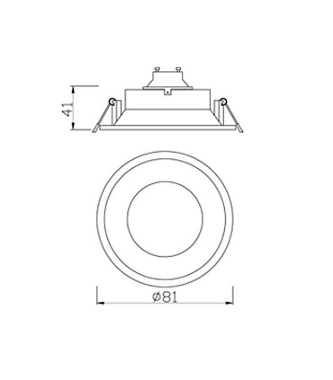 Empotrable GU10 LIVING redondo Ø81