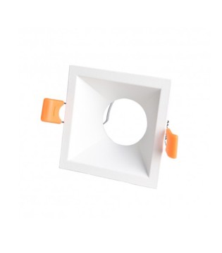 Empotrable fijo cuadrado blanco Living 77mm - CristalRecord