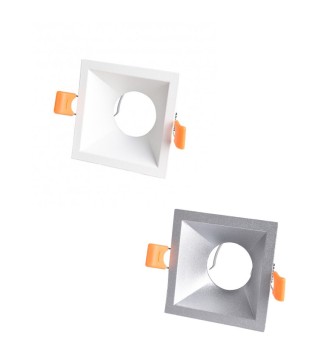 Empotrable fijo cuadrado blanco Living 77mm - CristalRecord 2