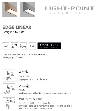 Lámpara de techo lineal LED Edge - Light Point
