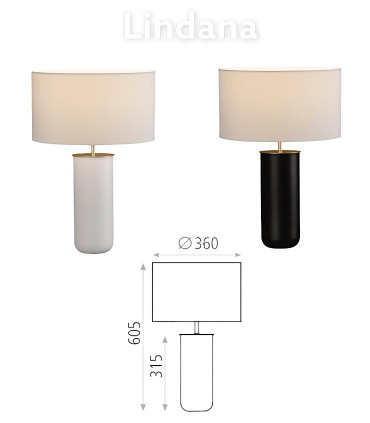 Dimensiones lámparas de mesa Lindana de ACB