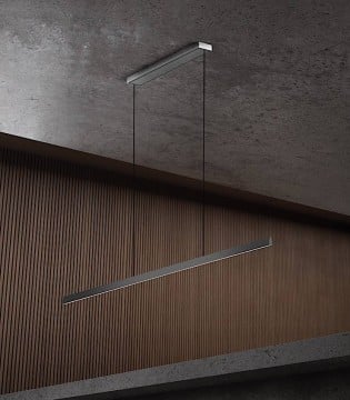 Lámpara colgante lineal LED Edge Linear Smart titanio - LIGHT POINT