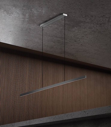 Lámpara colgante lineal LED Edge Linear Smart titanio - LIGHT POINT