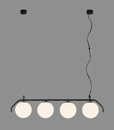 Lámpara Colgante Maui 4 Luces E27 Negro - ACB