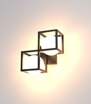 Aplique de pared Desigual doble 2 luces Negro - Mantra