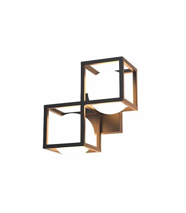 Aplique de pared Desigual doble 2 luces Negro - Mantra