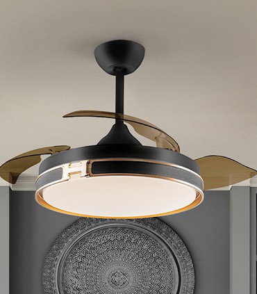 HERON ventilador negro oro - Schuller 175197 ¡Comprar ahora!