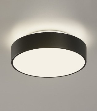 Plafón DINS 2 bombillas E27 en blanco o níquel Ø32cm - ACB 2